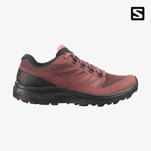 Coral / Black Salomon Outline GTX Women's Hiking Shoes | PH 31086D